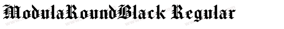 ModulaRoundBlack Regular字体转换